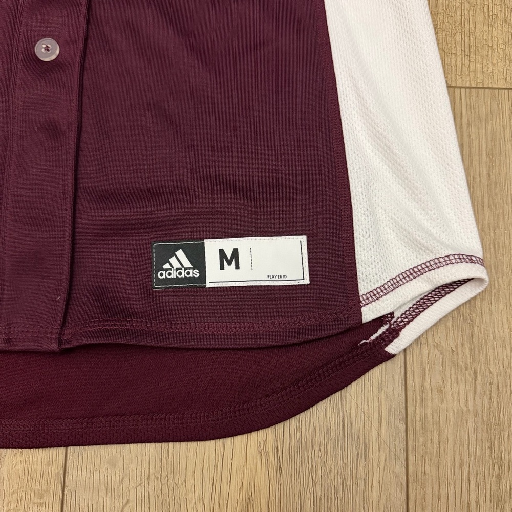 Bulldogs Mississippi State University Adidas Burgundy and White Softball Uniform - Picture 2 of 16